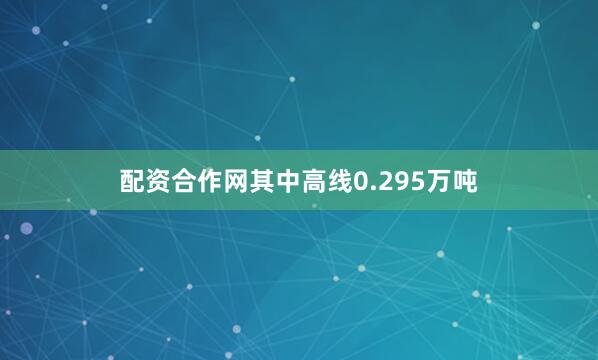 配资合作网其中高线0.295万吨